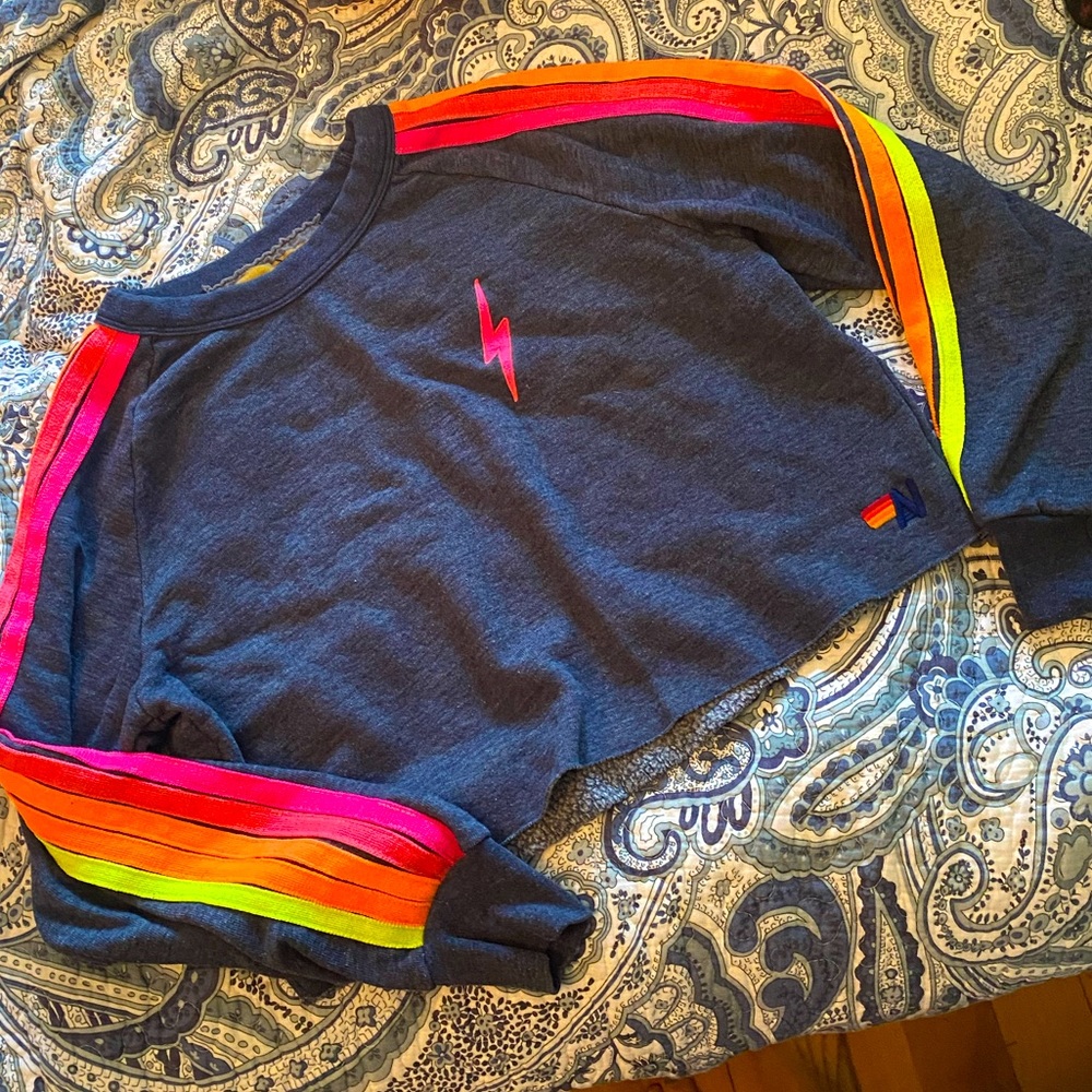 Aviator Nation Crop Sweatshirt size Small
